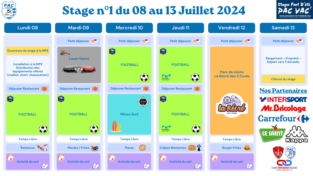 Stage PAC VAC' été Semaine 1