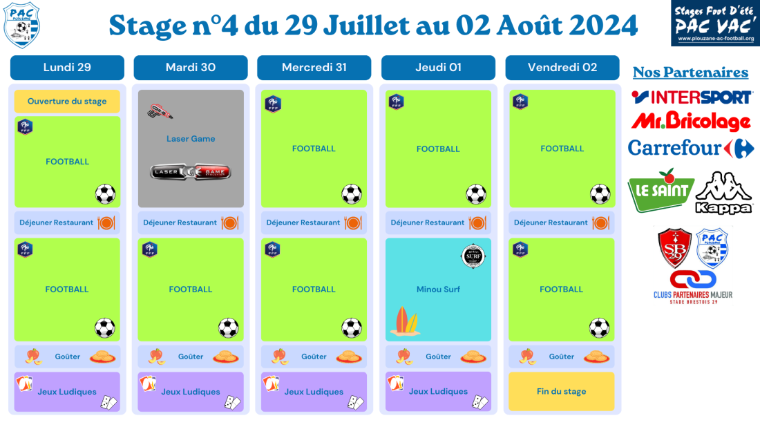 Stage PAC VAC' été Semaine 4